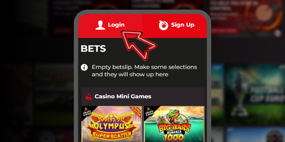 click on the login button
