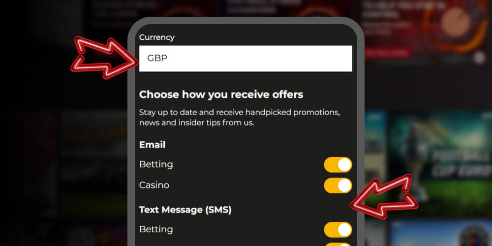 set currency and preferences